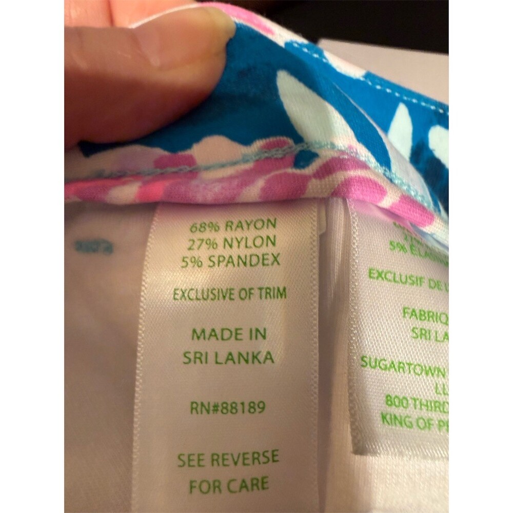 Lilly Pulitzer Buttercup Knit Shorts Womens Size 0 Multicolor Scallop Hem - Picture 5 of 6